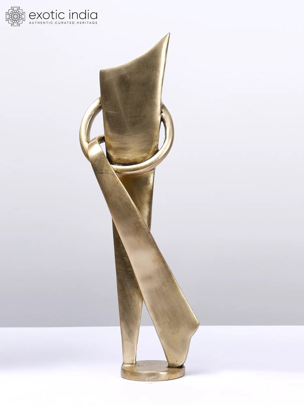 12" Decorative Brass Trophy | Table Decor