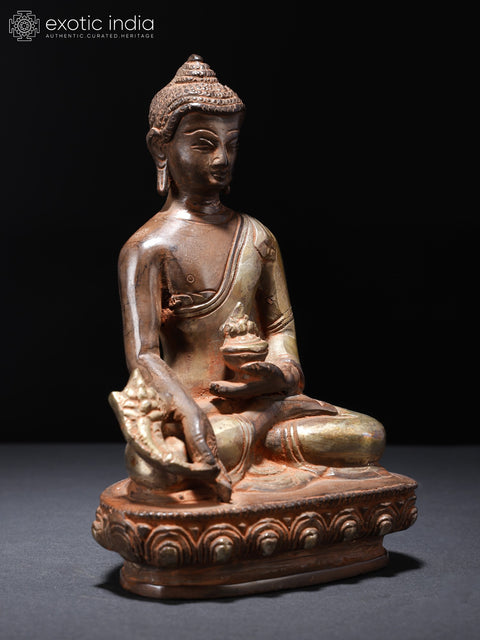 7" Brass Medicine Buddha Statue