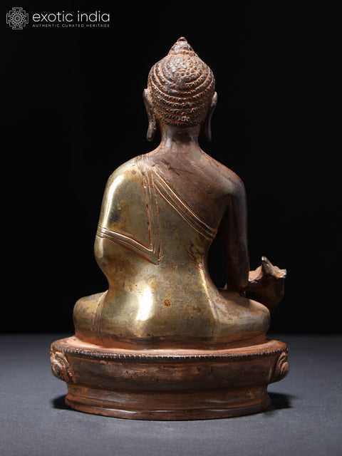 7" Brass Medicine Buddha Statue