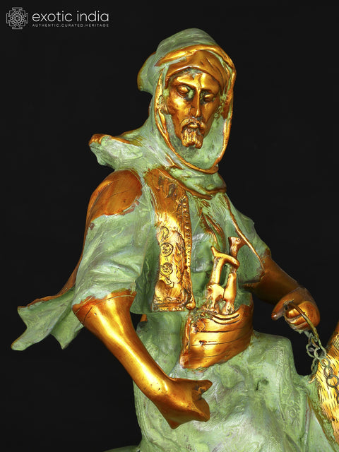 26" Warrior on Horse | Brass Statue