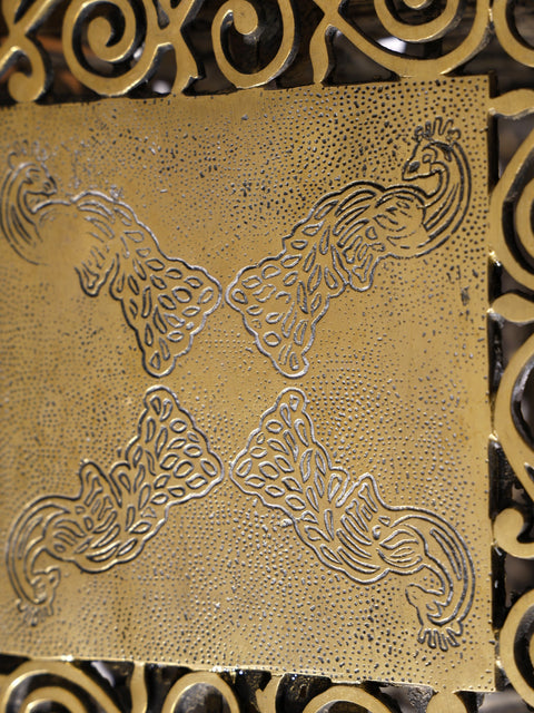 20" Designer Brass Pedestal with Dangling Bells