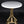 29" Designer Round Table | Brass and White Marble