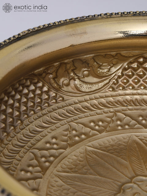 12" Superfine Elephant Design Urli in Brass