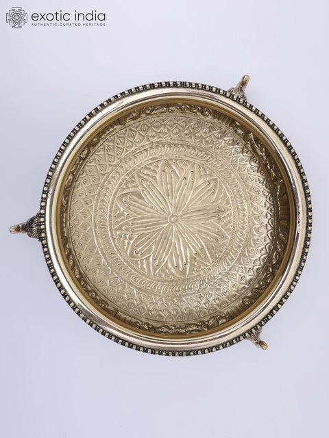 12" Superfine Stylish Brass Urli