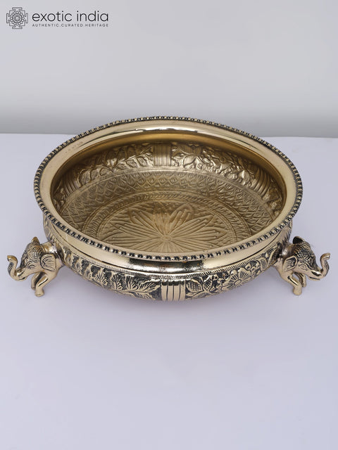 12" Superfine Stylish Brass Urli