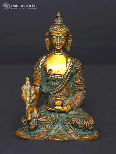 3" Set of Five Dhyani Buddhas | Brass Statues