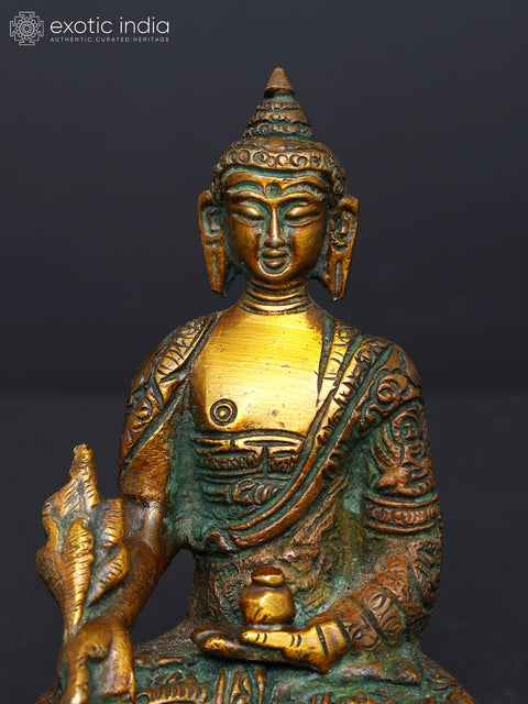 3" Set of Five Dhyani Buddhas | Brass Statues