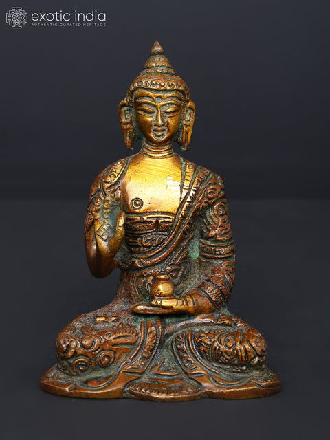 3" Set of Five Dhyani Buddhas | Brass Statues