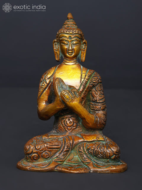 3" Set of Five Dhyani Buddhas | Brass Statues