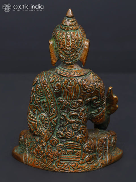 3" Set of Five Dhyani Buddhas | Brass Statues