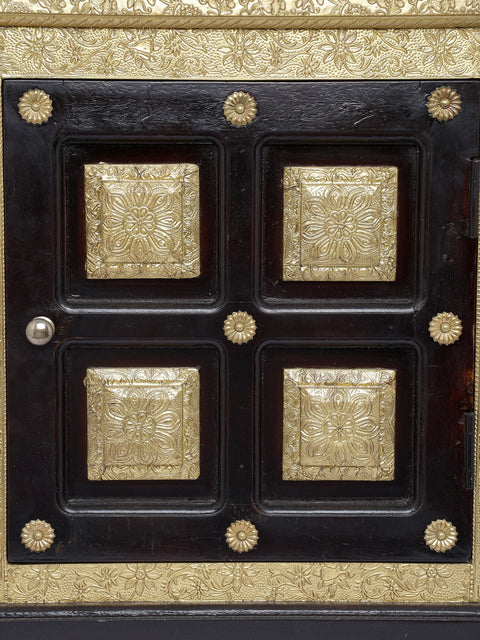 24" Wooden Chest of Drawers in Wood with Brass Work