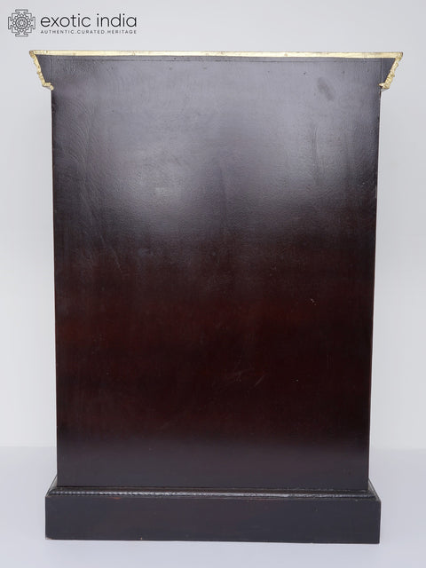 24" Wooden Chest of Drawers in Wood with Brass Work