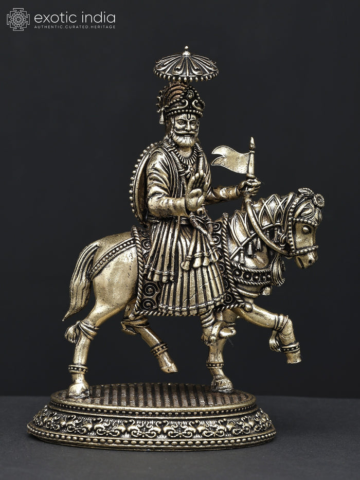5" Small Baba Ramdev Pir Brass Statue for Pooja