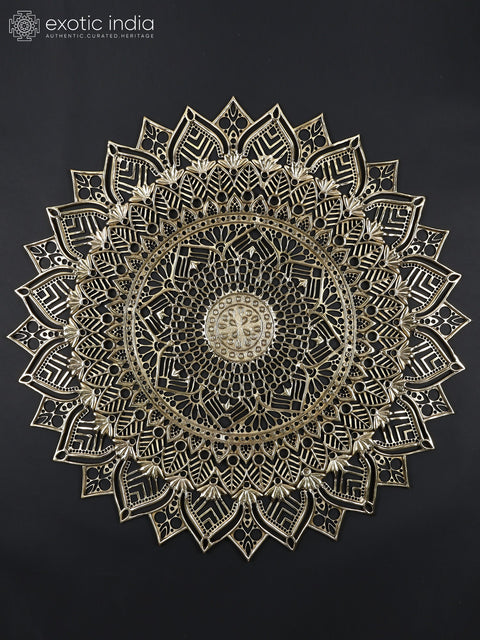 29" Wall Hanging Mandala Art in Brass
