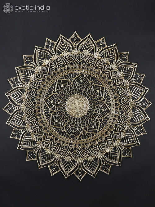 29" Handmade Brass Mandala Wall Hanging Art