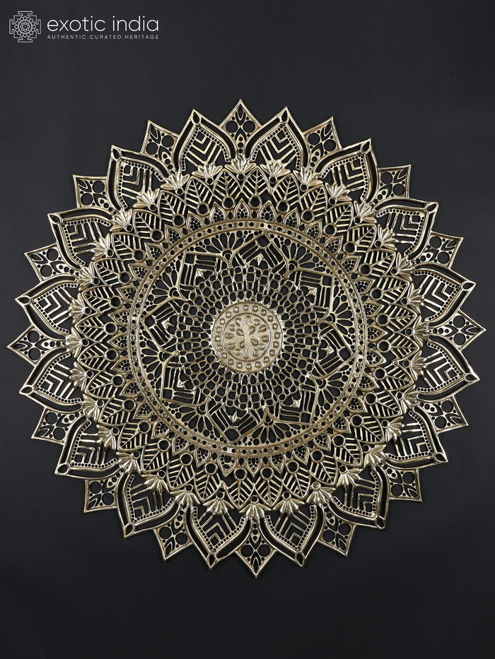 29" Handmade Brass Mandala Wall Hanging Art