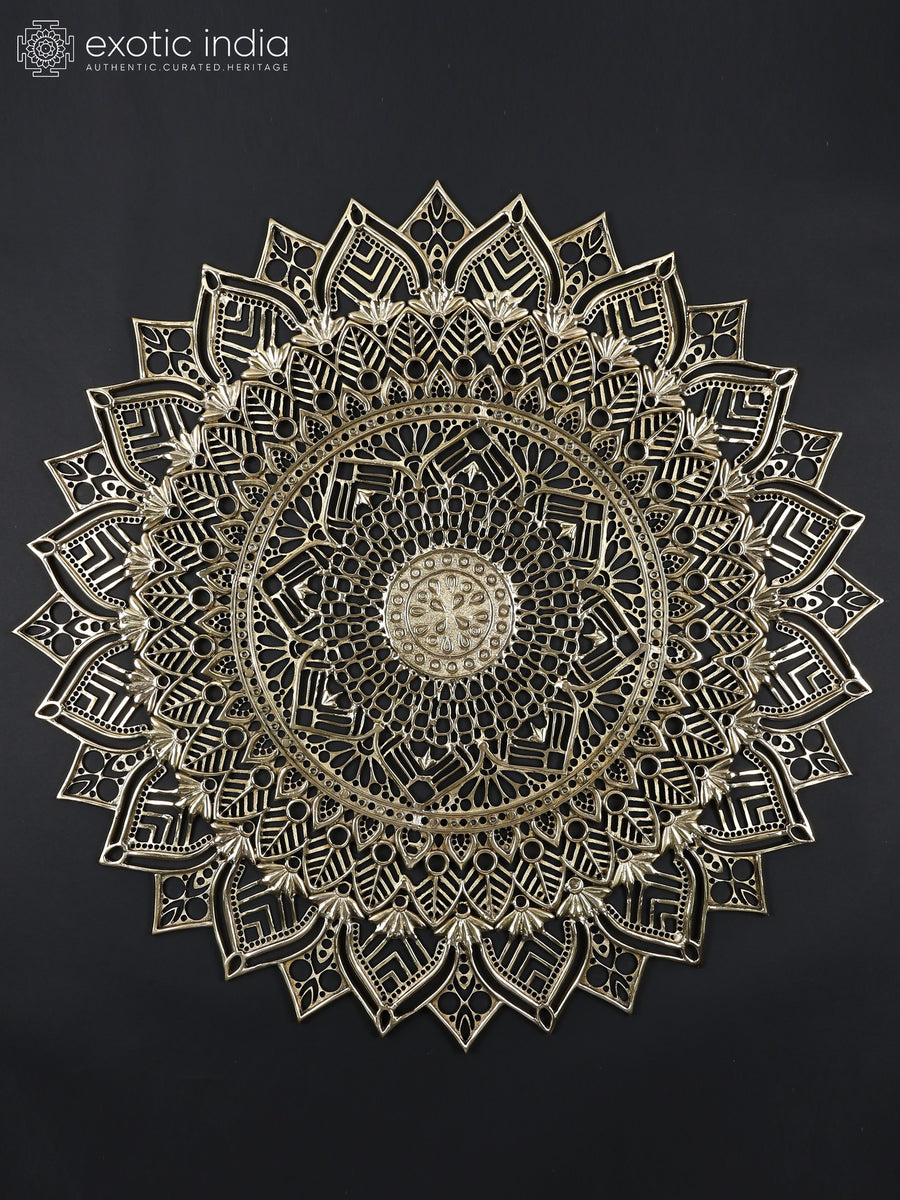 29" Handmade Brass Mandala Wall Hanging Art