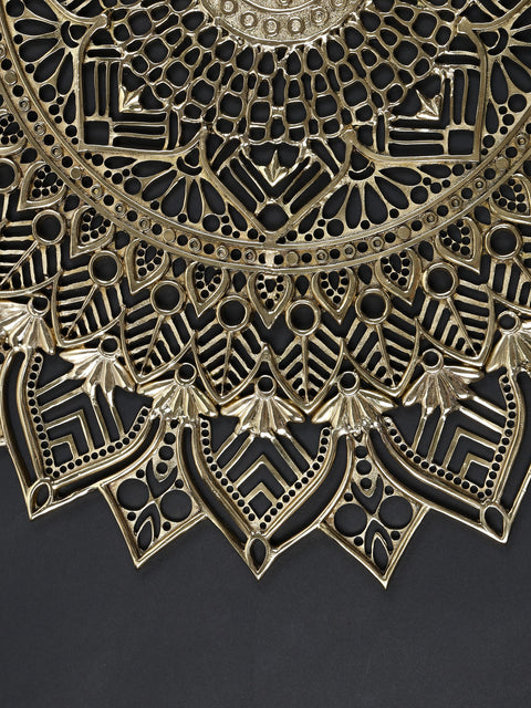 29" Wall Hanging Mandala Art in Brass