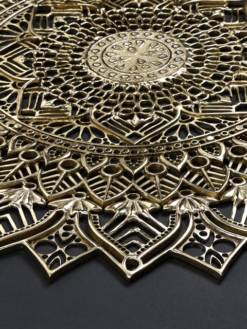 29" Wall Hanging Mandala Art in Brass