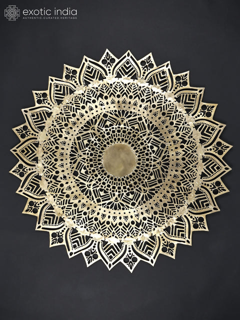 29" Wall Hanging Mandala Art in Brass