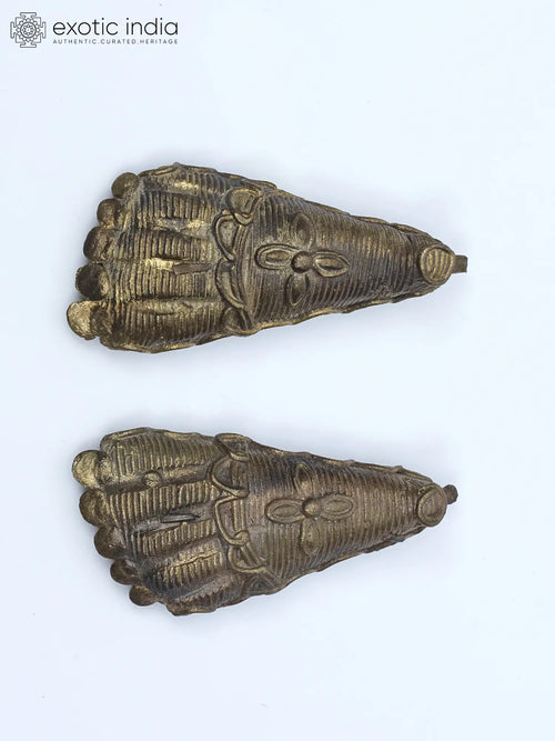 2" Small Brass Devi's Charan Idol for Pooja