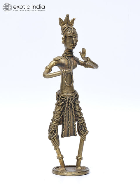8" Tribal Dancer | Brass Statue