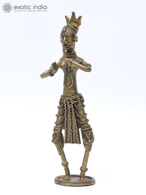 8" Tribal Dancer | Brass Statue