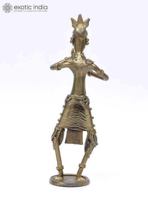 8" Tribal Dancer | Brass Statue