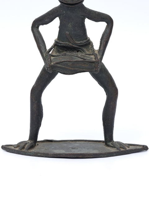 6" Musical Frog Figurine | Brass Statue