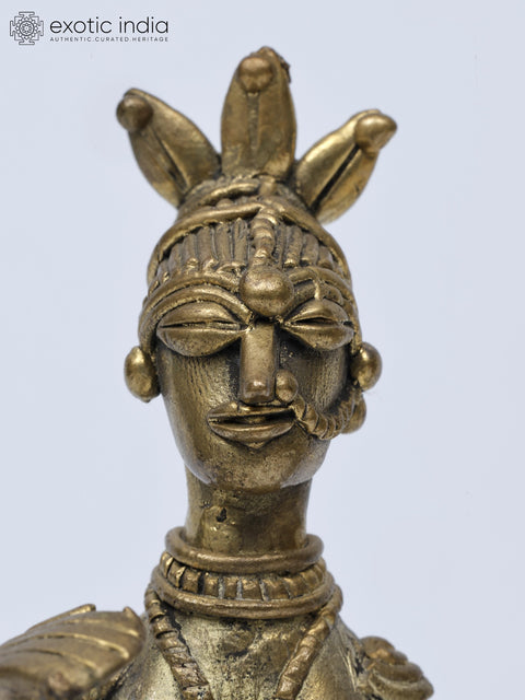 7" Female Tribal Dancer | Brass Statue
