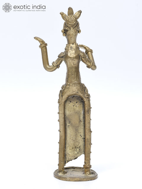 7" Female Tribal Dancer | Brass Statue
