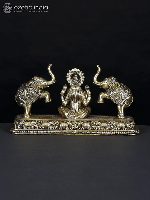 8" Superfine Goddess Gajalakshmi | Brass Statue
