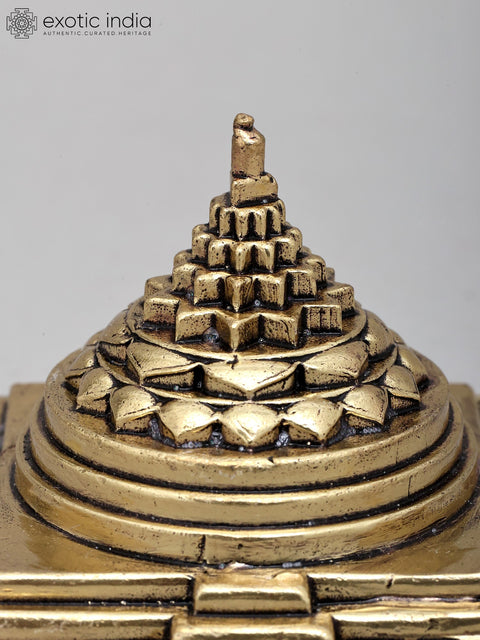 3" Superfine Shri Yantra | Brass Statue