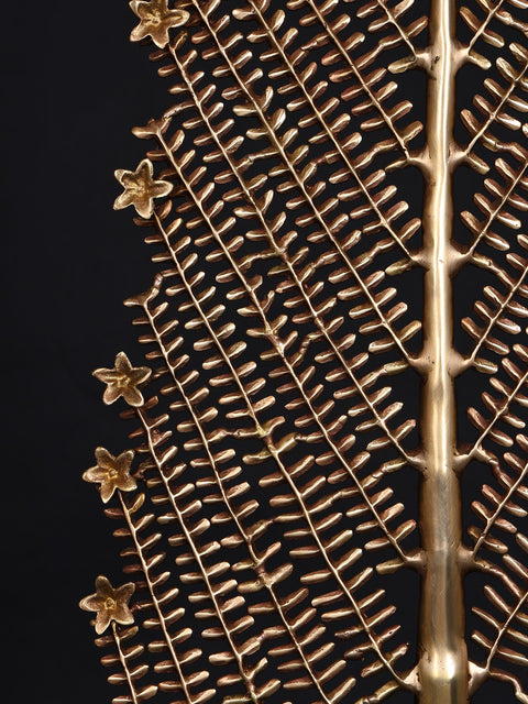 55" Big Leaves Shap Tree In Brass | Brass Tree For Home