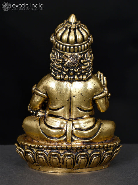 2" Small Superfine Blessing Lord Kubera | Brass Statue
