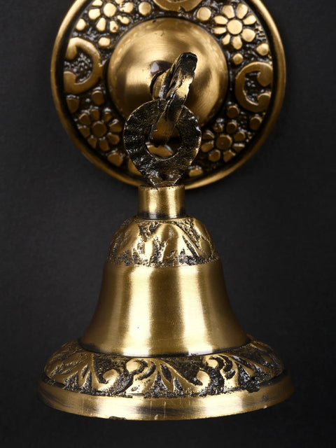 3" Small Wall Hanging Bell in Brass