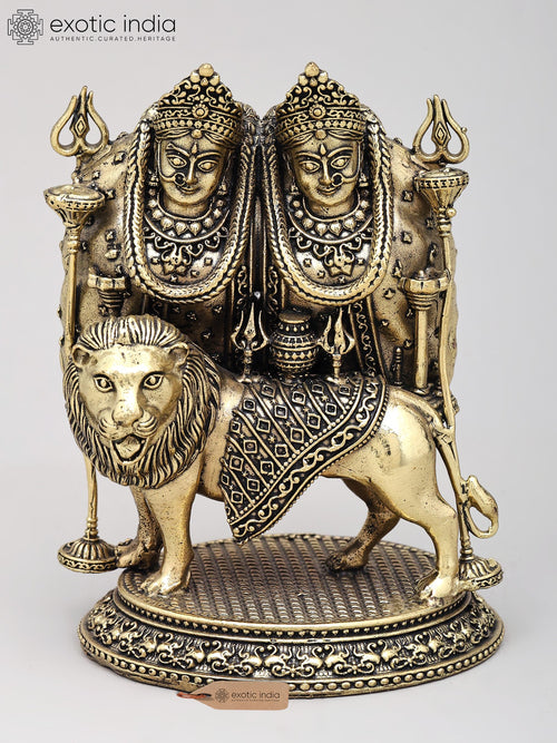 4" Superfine Chamunda Devi Brass Statue for Pooja