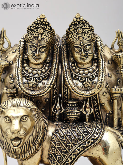 4" Small Superfine Chamunda Devi | Brass Statue