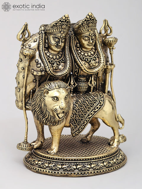 4" Small Superfine Chamunda Devi | Brass Statue