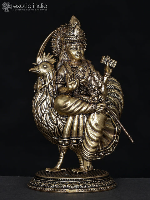 4" Small Superfine Bahuchara Mata | Brass Statue