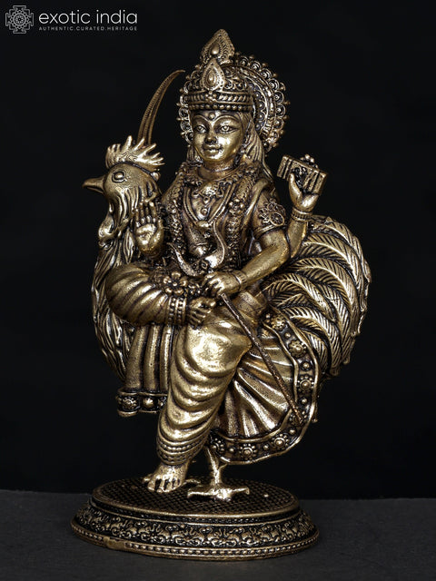 4" Small Superfine Bahuchara Mata | Brass Statue