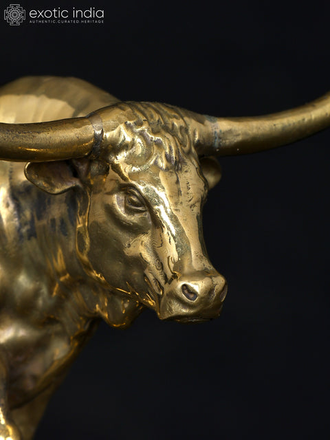 5" Small Superfine Angry Bull | Brass Statue