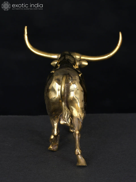5" Small Superfine Angry Bull | Brass Statue
