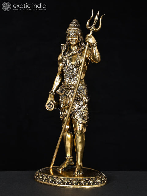 Superfine Standing Lord Shiva | Brass Statue