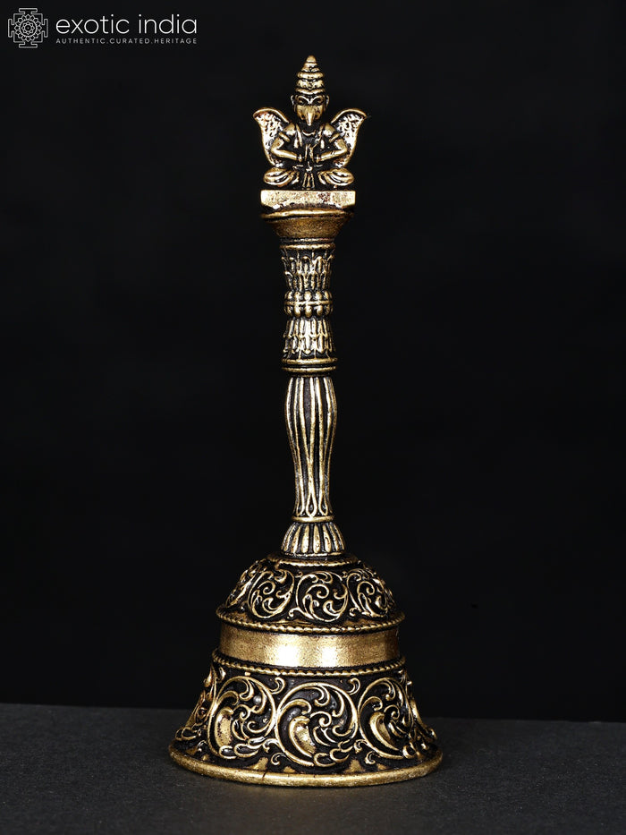 4" Brass Garuda Ghanti Handmade Statue
