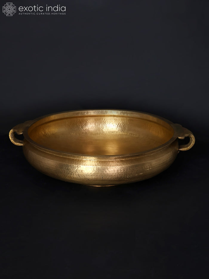 34" Brass Urli Bowl for Home Decor