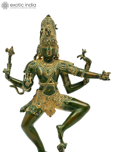 22" Four Armed Dancing Lord Shiva | Brass Statue