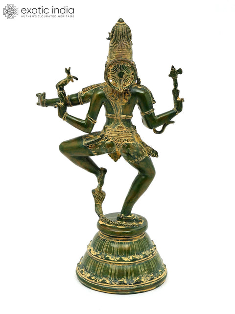 22" Four Armed Dancing Lord Shiva | Brass Statue