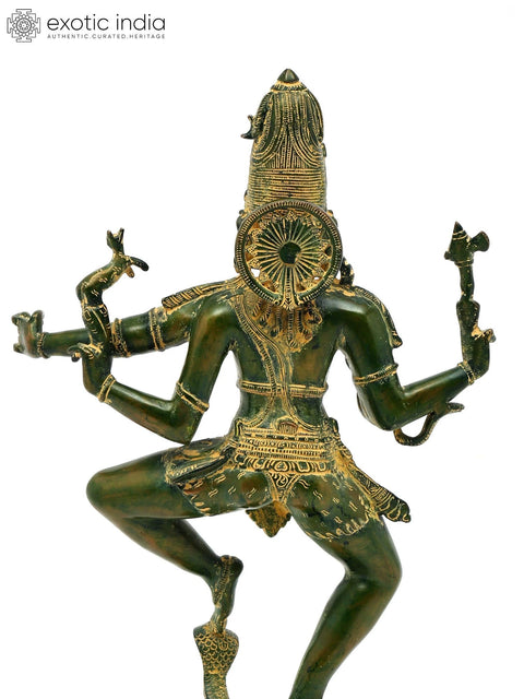 22" Four Armed Dancing Lord Shiva | Brass Statue