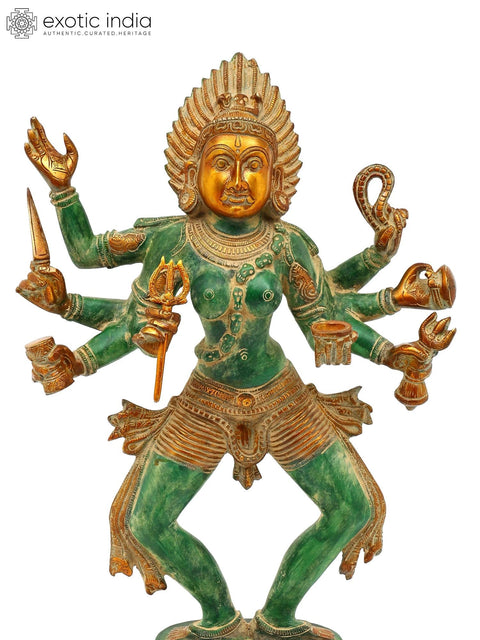23" Eight Armed Goddess Kali | Brass Statue